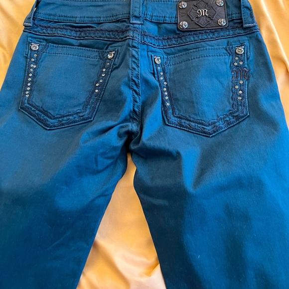 Miss Me Dark Blue Embellished Jeans - Picture 1 of 16